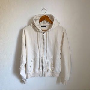 Brandy Melville Christy Off-White Zip Up Hoodie